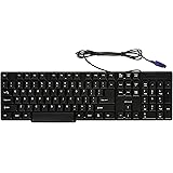 ProHT PS/2 Serial Standard Keyboard (70011), 104 Key Standard Windows Keyboard Works with Windows 98/ME/XP/VISTA/7, Black