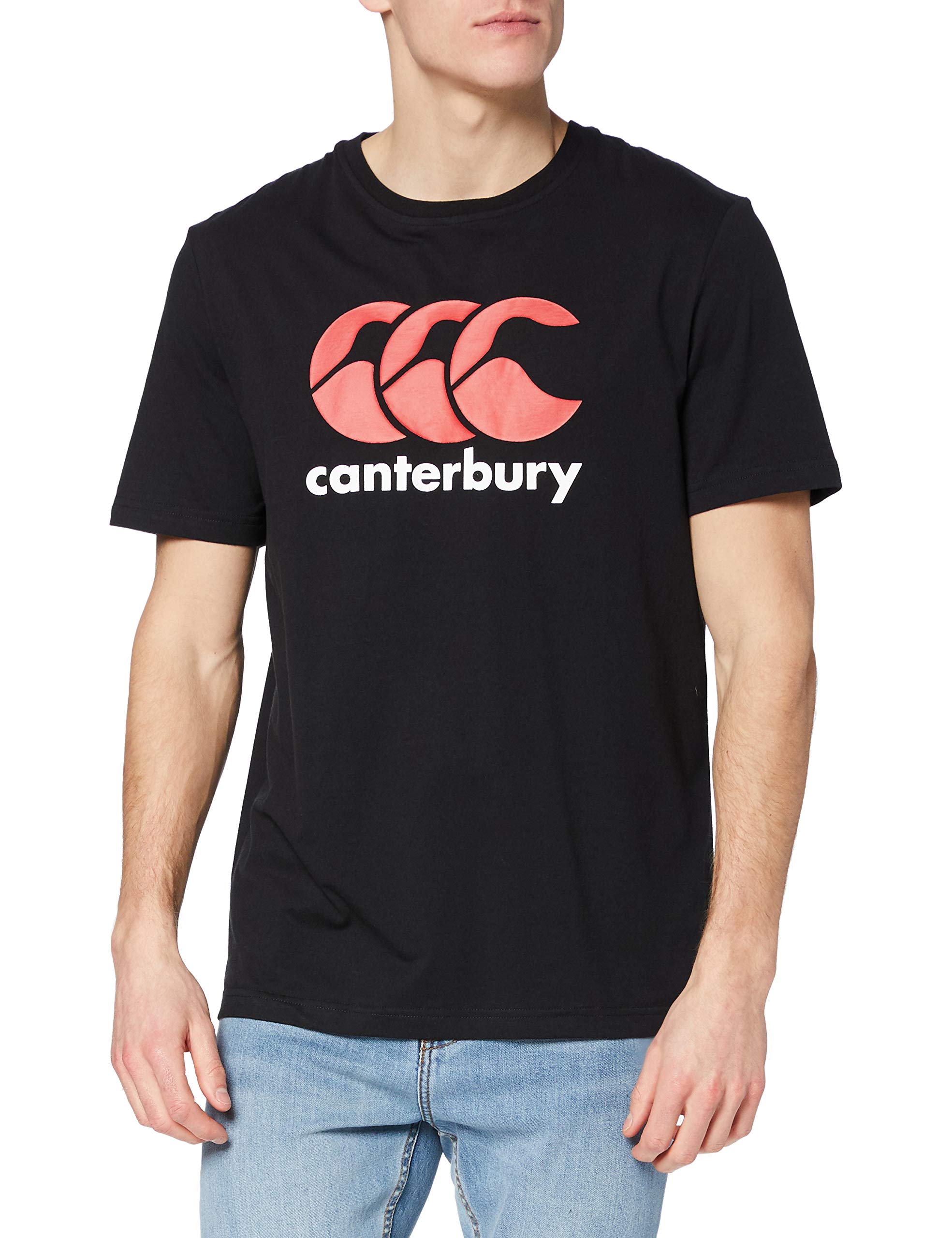 Canterbury Men's CCC Logo Training T-Shirt, Black/Red/White, X-Small, E546720