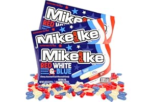 NEEDZO Mike and Ike Limited Edition Patriotic Mix Fourth of July Chewy Candies Theater Box, 3 Pack, 5 Ounces Each