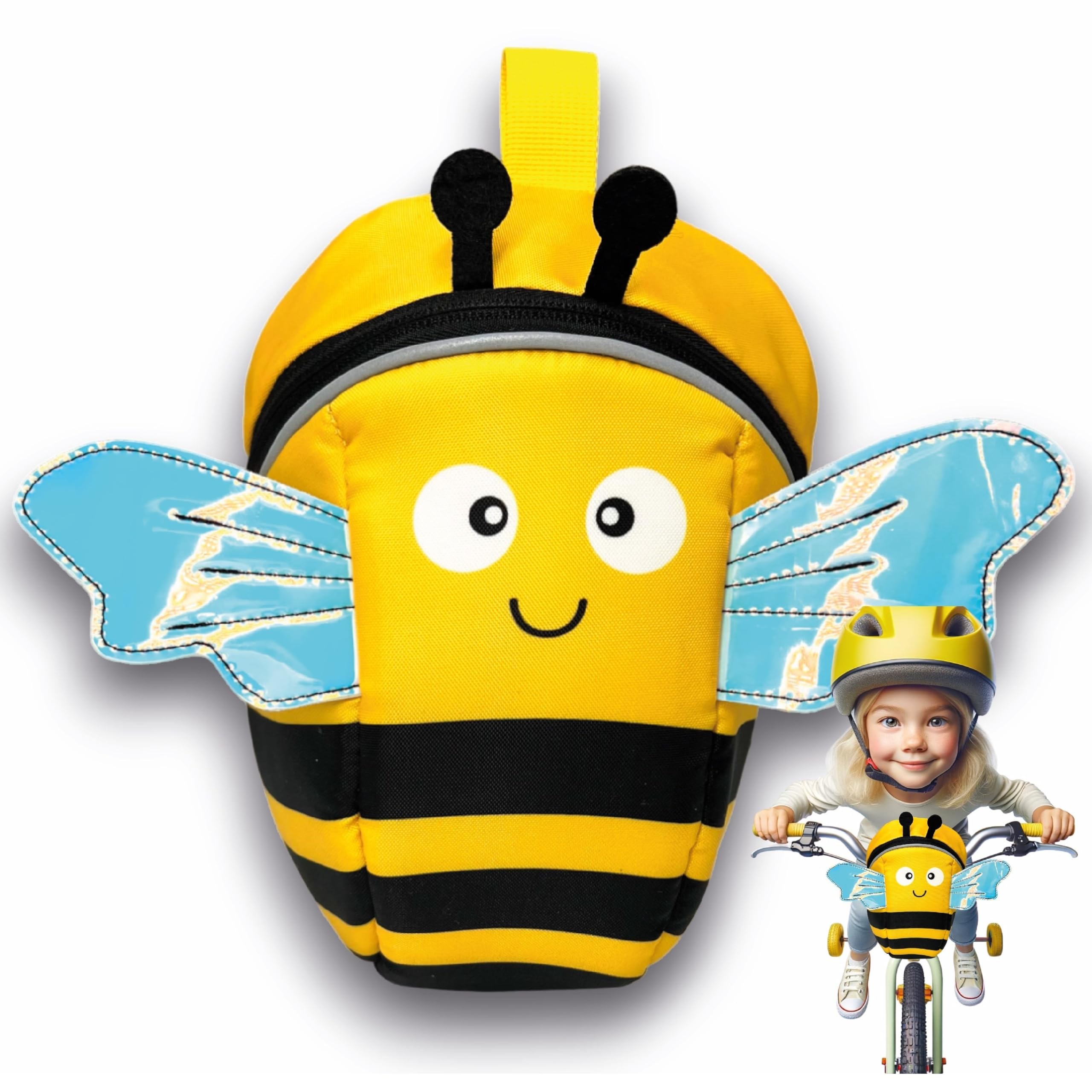 HECKBO 2-in-1 Children's Bicycle Bag – Bee – Balance Bike, Bicycle, Tricycle, Scooter
