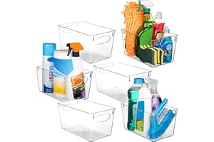 ClearSpace Clear Plastic Storage Bins – Perfect Kitchen Organization and Storage or Pantry Storage – Fridge Organizer, Pantry Organization and Clear Storage Bins, Cabinet Organizers