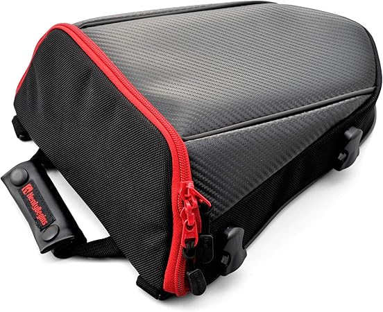 Amazon デイトナ ヘンリービギンズ バイク用 シートバッグ 4l 日帰りサイズ カーボン調 レッド イージーリングベルト付属 Dh 708 車 バイク 車 バイク