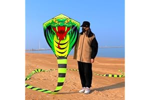 WEICAFLY 50ft Length Large Snake Kites with 330 Feet Kite String Handle The Kites for Kids and Adults Easy to Fly Kites for Beginner Boys and Girls Kites for The Beach Outdoor Fun Sports Kite
