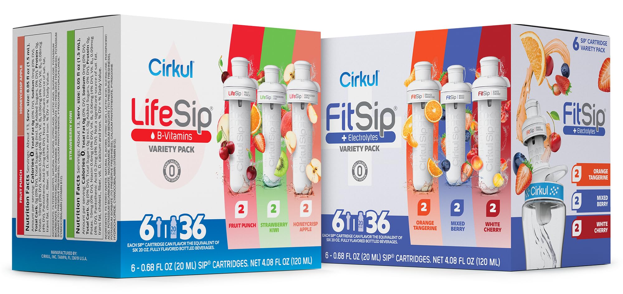 Cirkul Variety Pack Bundle, Flavored Water