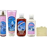 Bath & Body Works Pink Cashmere Deluxe Gift Set - Fragrance Mist, Body Cream, Body Wash and Body Lotion - with a Wild Jasmine Bar Soap - Full Size