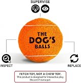 The Dog's Balls Dog Tennis Balls Orange Medium 6-Pack Non-Abrasive Felt view 8