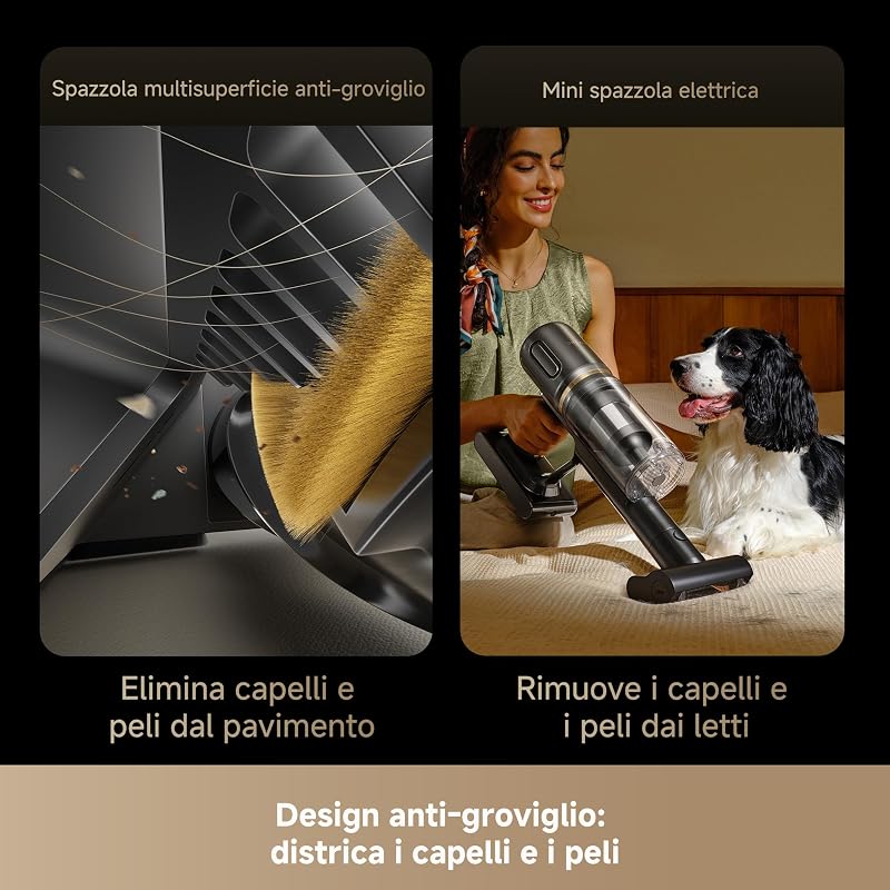 V20 Aspirapolvere senza Fili, 24.000 Pa/210 AW, Pulizia Bordi 0 mm