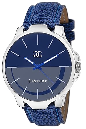 Mens Be Happy Strap Analogue Watch (Blue, Smile-4)