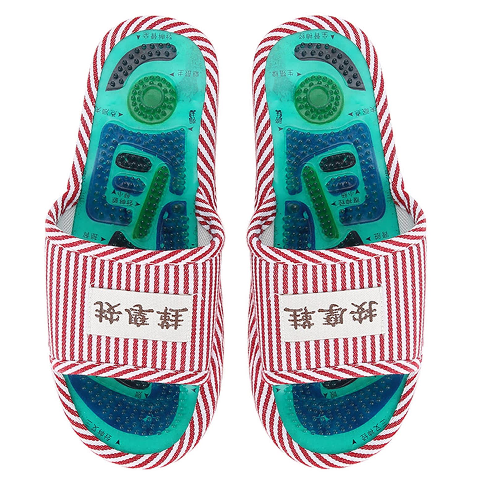 Acupressure Massage Slippers, Shiatsu Reflexology Sandals for Foot Acupoint Massage, Stress Relief (Female)