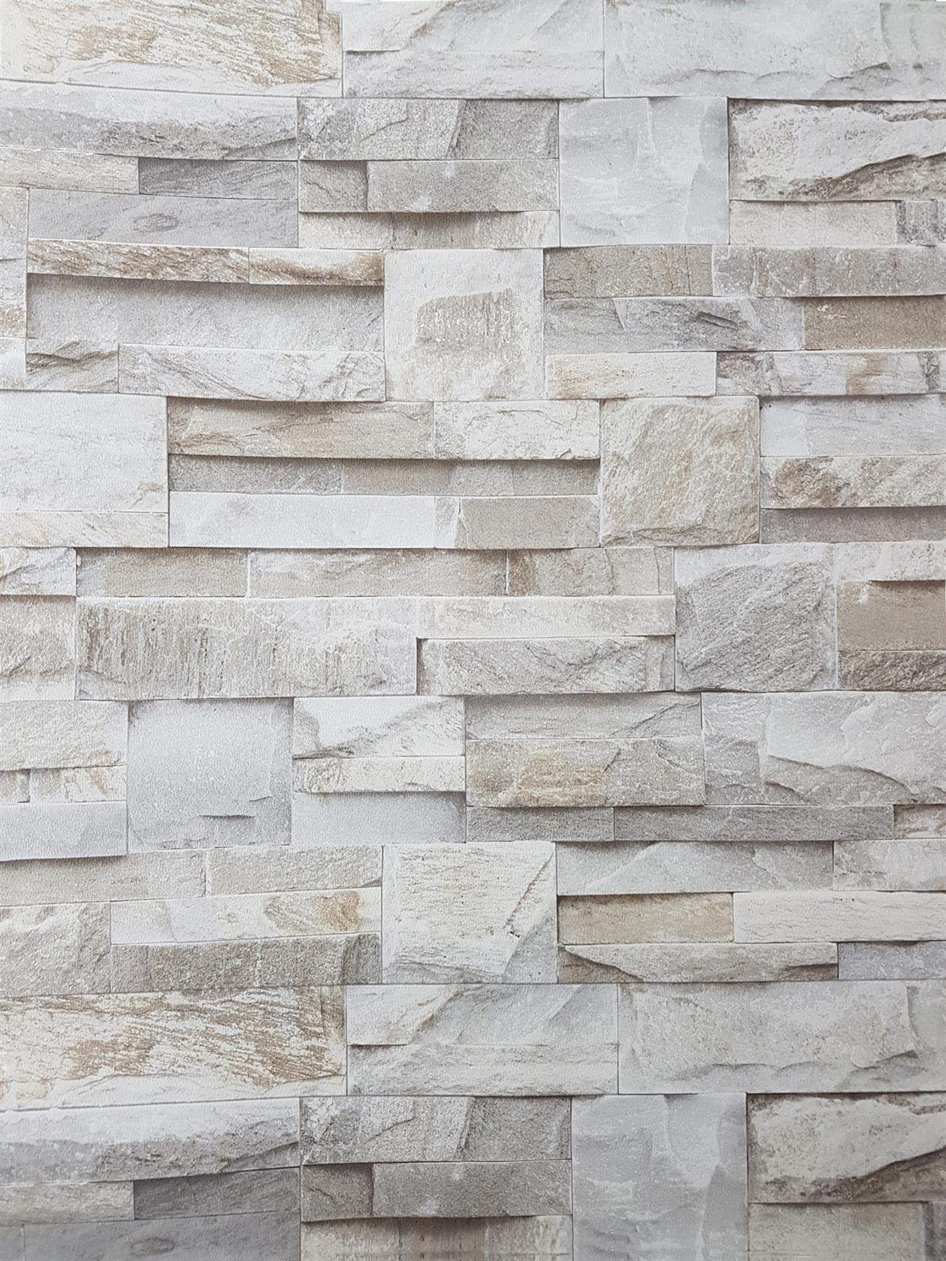3d Slate Stone Brick Effect Wallpaper Grey Beige Realistic Textured Vintage Buy Online In Andorra At Andorra Desertcart Com Productid 146983409