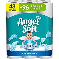 Angel Soft Toilet Paper with Fresh Linen Scent, 48 Double Rolls= 96 Regular Rolls, 200+ 2-Ply Sheets Per Roll