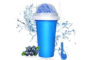 Tikapo® Slushy Maker Cup Tik Tok Stuff Slushie Maker Cup Slushie Ice Cream Maker Machine Frozen Magic Double Layers Slushie Squeeze Cup - Blue