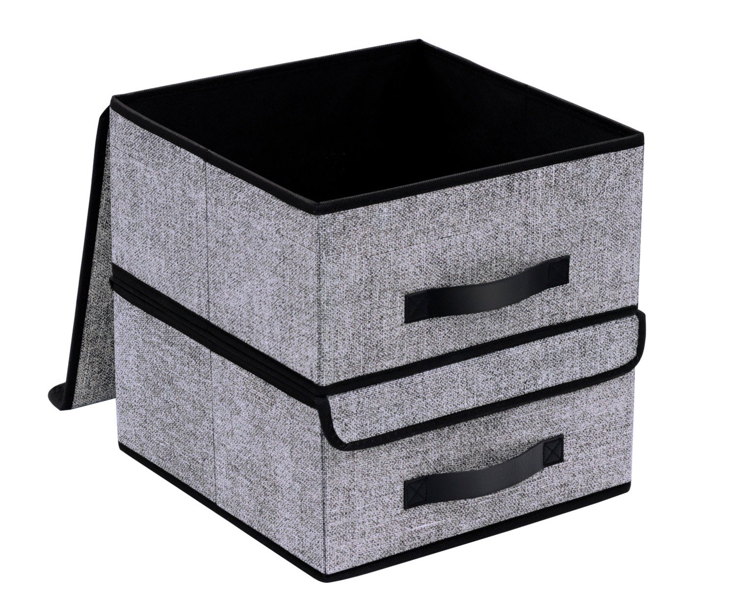 Large Storage Boxes [4Pack] EZOWare Large Linen Fabric