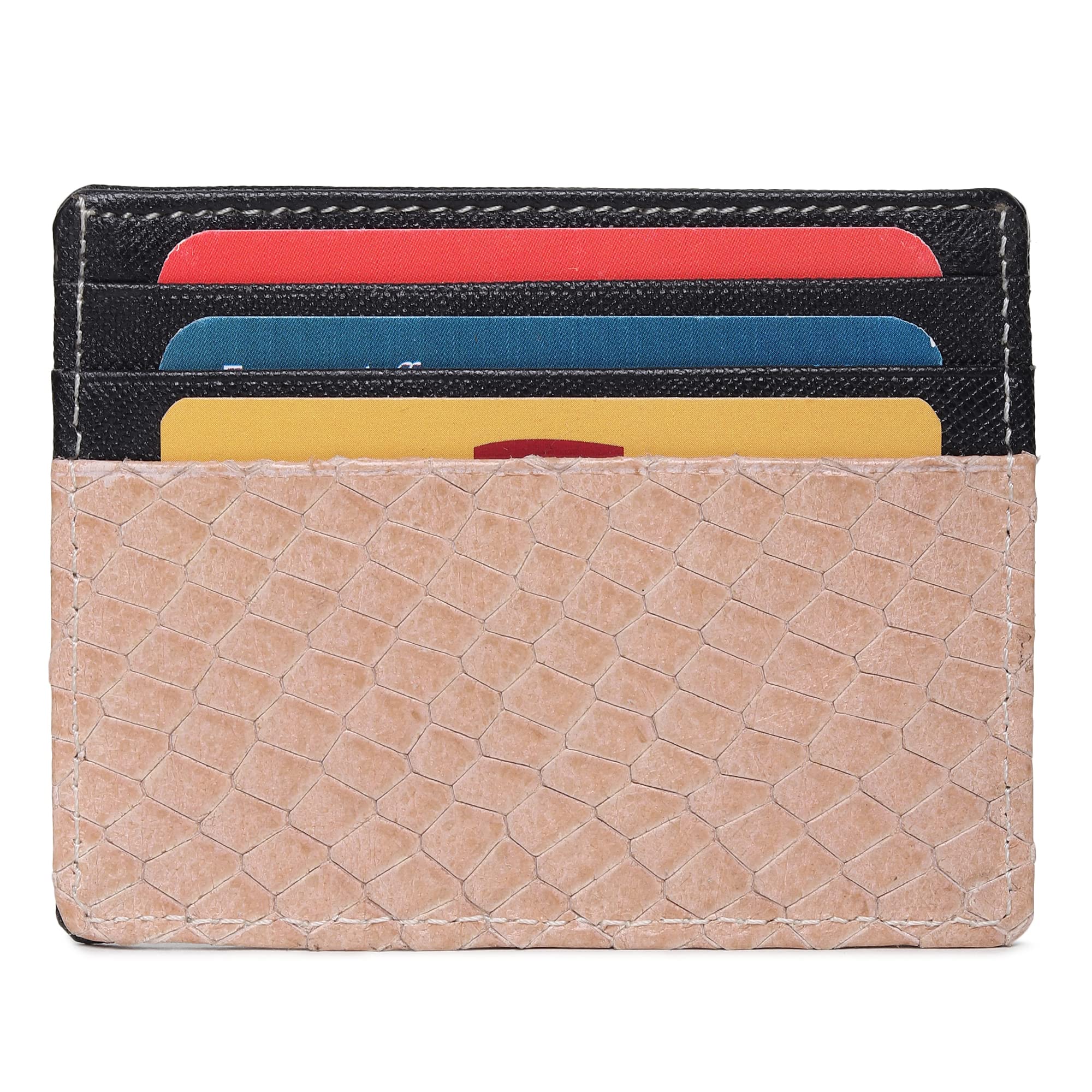 Women's Credit Card Holders - Small Ladies Wallet - Thin Wallet for Women - Dual Color Leather - Front Pocket Card Wallet - Slim Card Case - Giftbox