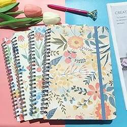 Rhuyoshn Spiral Notebooks 6 × 8 Inch, 4 Pack