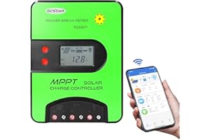 GCSOAR MPPT Solar Charge Controller 30A 12V/24V Max PV 100V, Built-in WiFi Adapter APP Monitor LCD Display Solar Panel Charger Regulator for Gel Sealed Flooded Lifepo4 Lithium