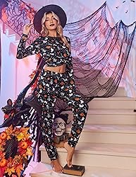 Ekouaer Women's Halloween Pajama Sets Casual 2Pcs