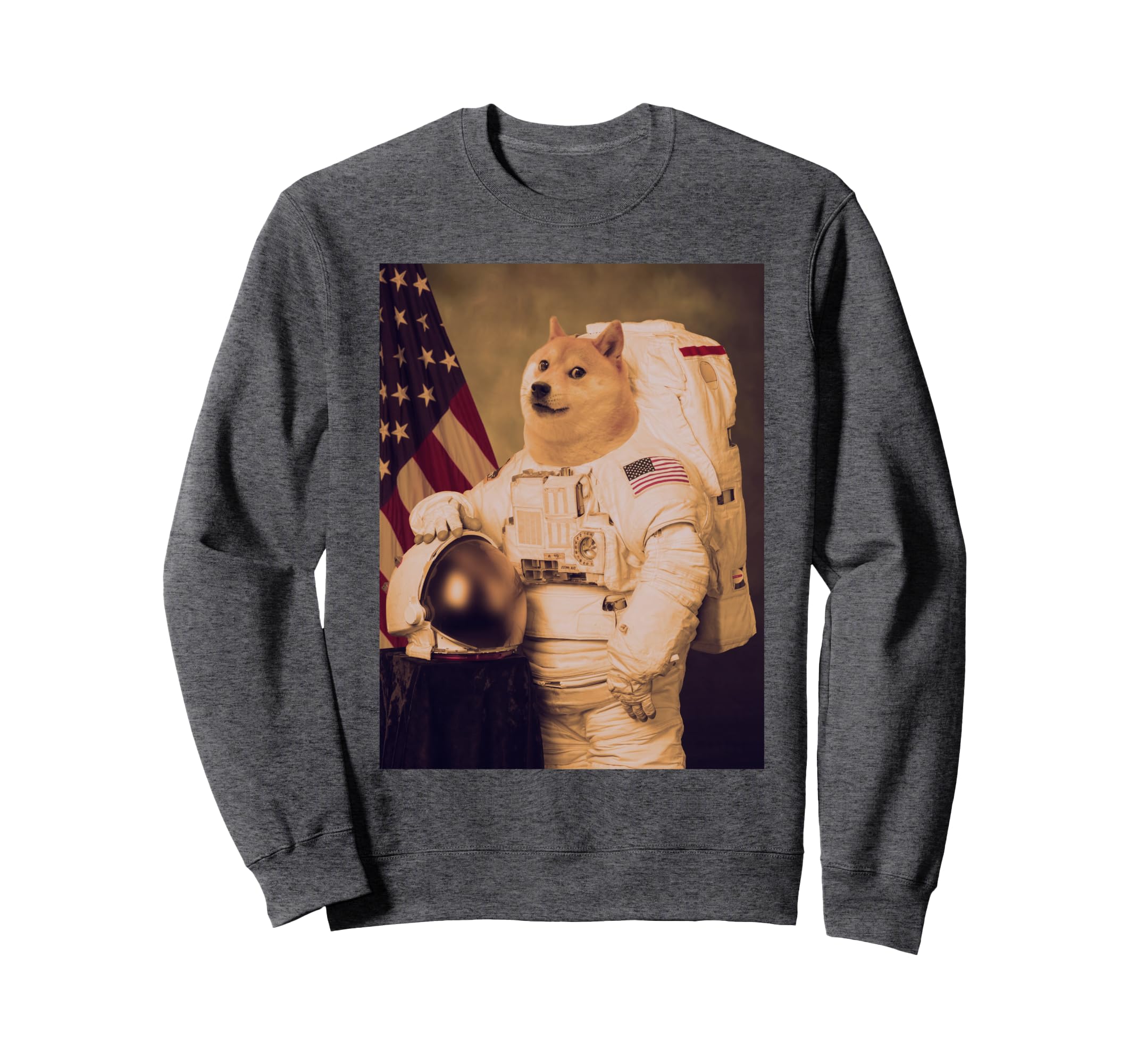 Space Doge Astronaut Dogecoin Crypto Cryptocurrency Coin Sweatshirt