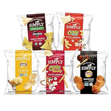 Simply Brand Organic Doritos Tortilla Chips, Cheetos Puffs, 36 Count