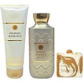 Bath & Body Works Infinite Radiance Ultimate Hydration Body Cream and Body Wash with a Peach Gardenia Bar Soap