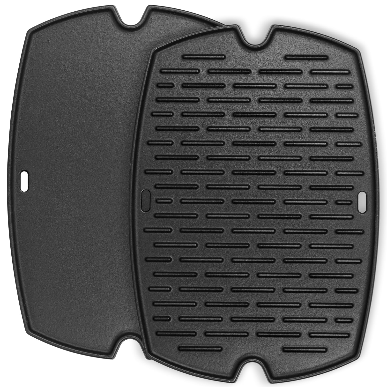 Photo 1 of 7584 Q3200 Griddle for Weber Q300 Q320 Q3000 Q3100 Q3200 Full Size Grill Plate Parts, Flat Top Cast Iron Griddle Insert for Weber 7646 Q320 Accessories, for WeberQ Grill Parts