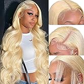 30 Inch 613 Lace Front Wig Human Hair 13X6 Body Wave Blonde Wigs Human Hair 200% Density Blonde Lace Front Wigs Pre Plucked 613 HD Lace Frontal Wigs Glueless Wig With Baby Hairs