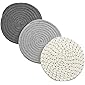 Potholders Set Trivets Set 100% Pure Cotton Thread Weave Hot Pot Holders Set (Set of 3) Stylish Coasters, Hot Pads, Hot…