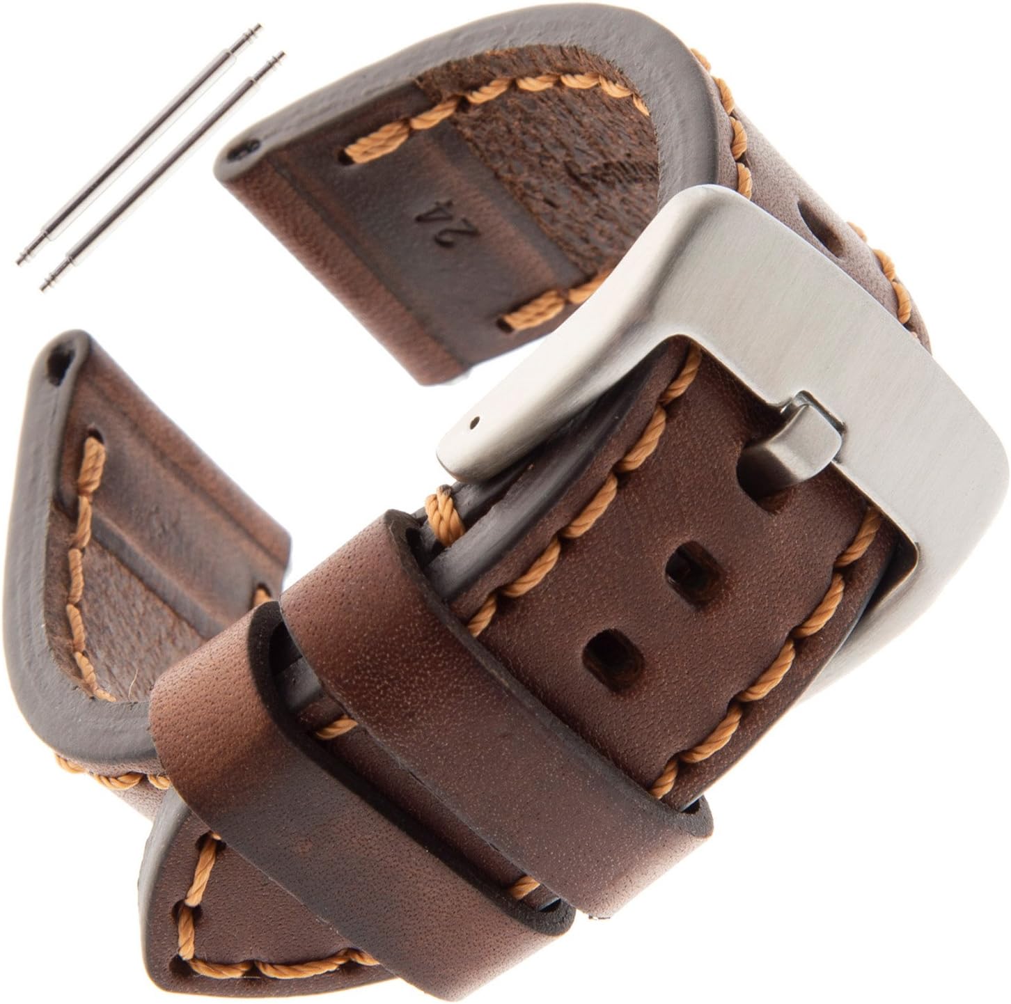 Gilden18-28mm Gents Thick and Heavy Sport Calfskin Leather Watch Strap TS62