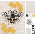 WEBBEDY 3D String Art Kit DIY Bee String Arts and Craft Kits for Adults Beginners Include All Necessary Accessories and Wooden Frame, Home Wall Decorations Unique Gift