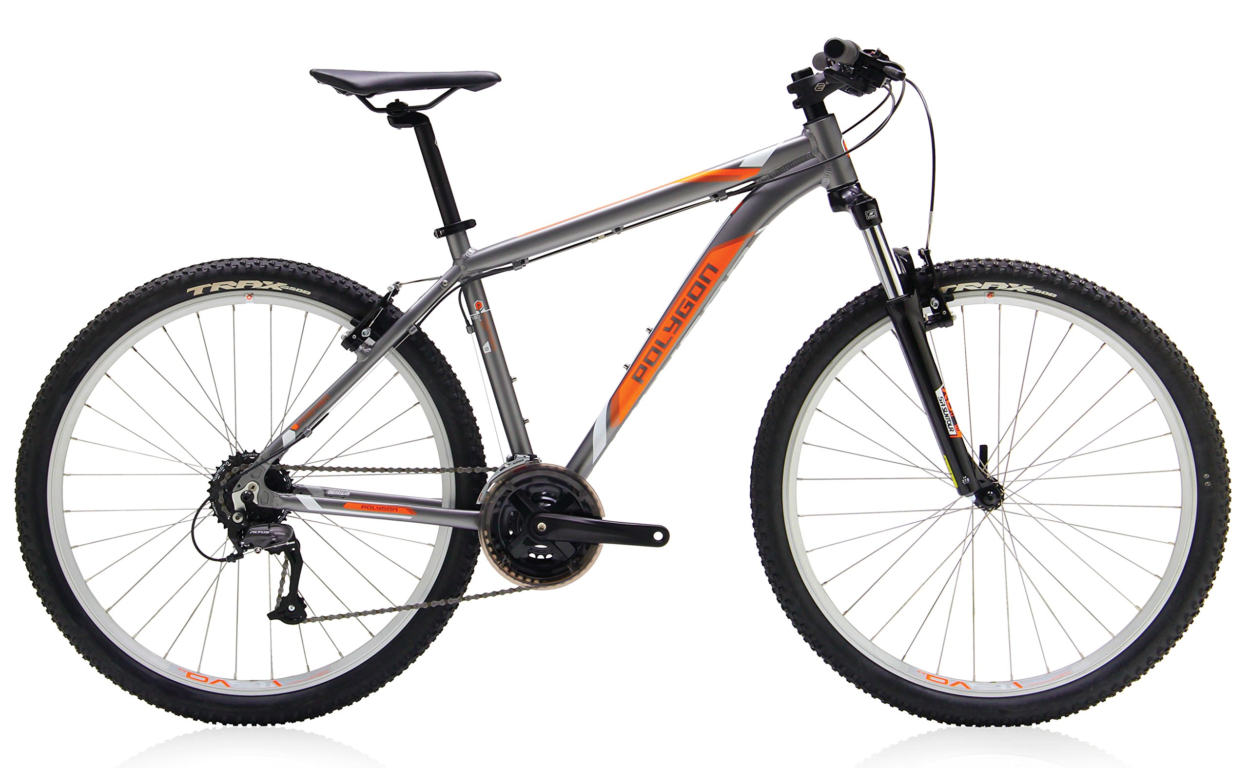 Polygon Bikes Premier 2 Hardtail Mountain Bicycles Grey/Orange 16