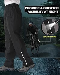 iCreek Men's Packable Rain Pants Waterproof