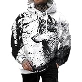 Kiptmug Men's Novelty Print Hoodie Stylish Graphic Sweatshirt for Men