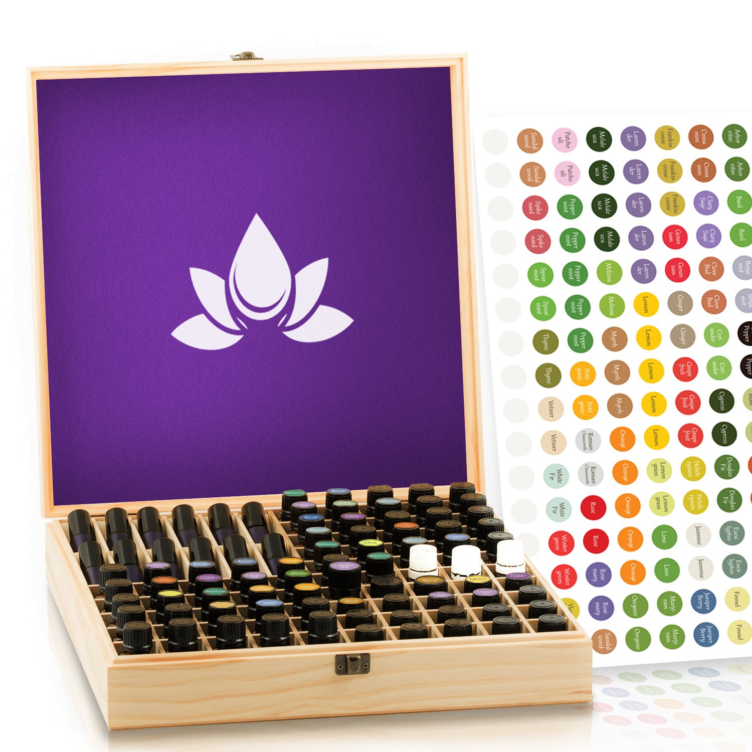 Essential Oil Wooden Box Storage Case Protects 87100