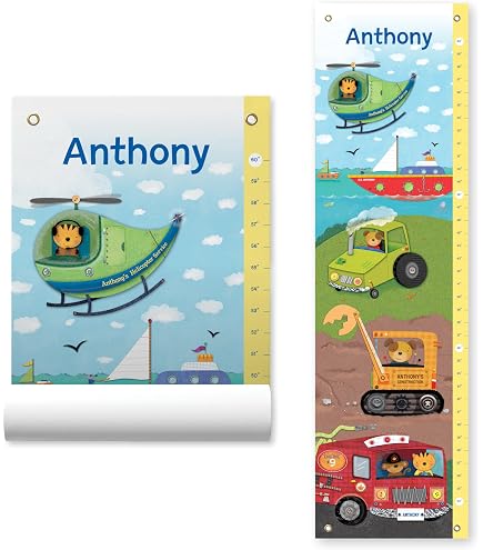 Amazon.com: Personalized Growth Chart for Kids, Construction - I