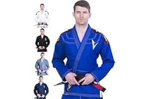 VECTOR SPORTS Vector Men's BJJ Gi with Bonus White Belt Ripstop Pants for Brazilian Jiu Jitsu