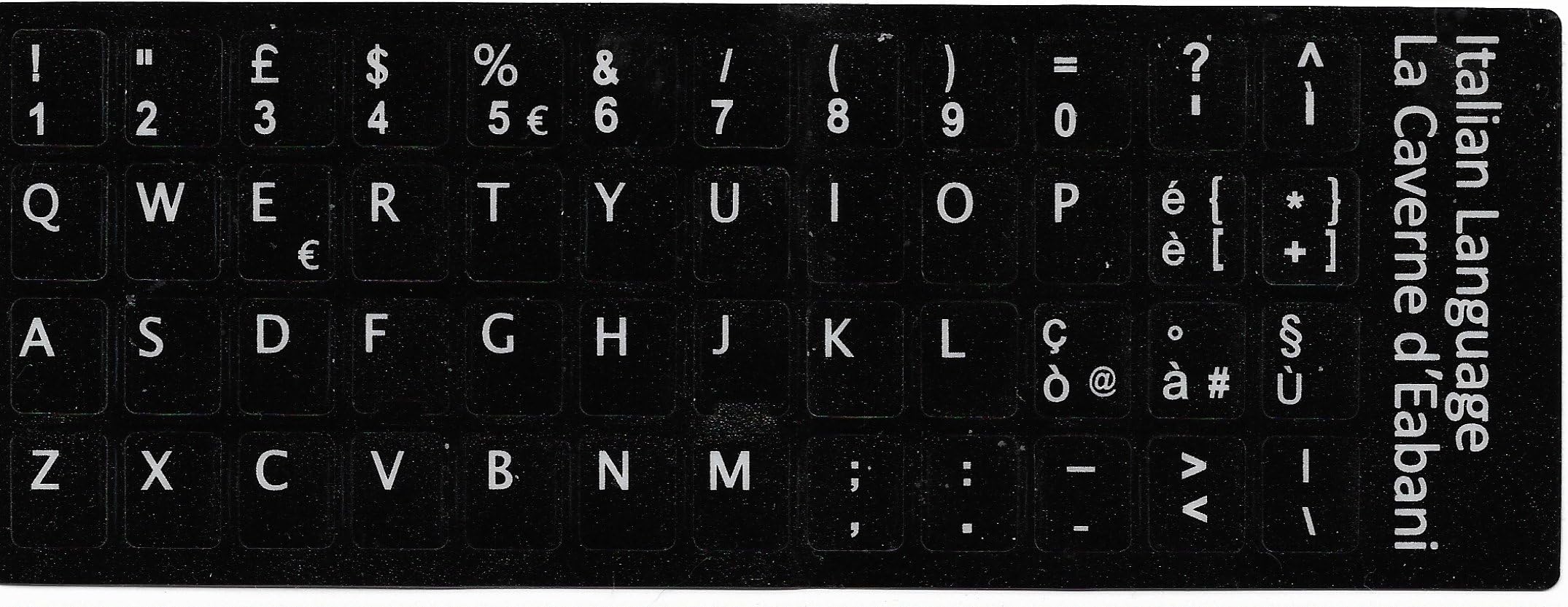 English Learning Keyboard Layout Sticker Black Keys Computer Stickers