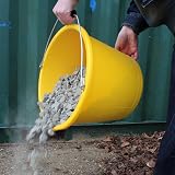 Faithfull 14L 3 Gallon Yellow Builders Mixing Bucket Heavy Duty Reinforced Base view 2