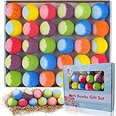 30 Pcs Bath Bomb Gift Set, Natural Organic Mini Bath Bombs, Handmade with Rich Fizz - Birthday Gift for Kids/Women/Men, Mothe
