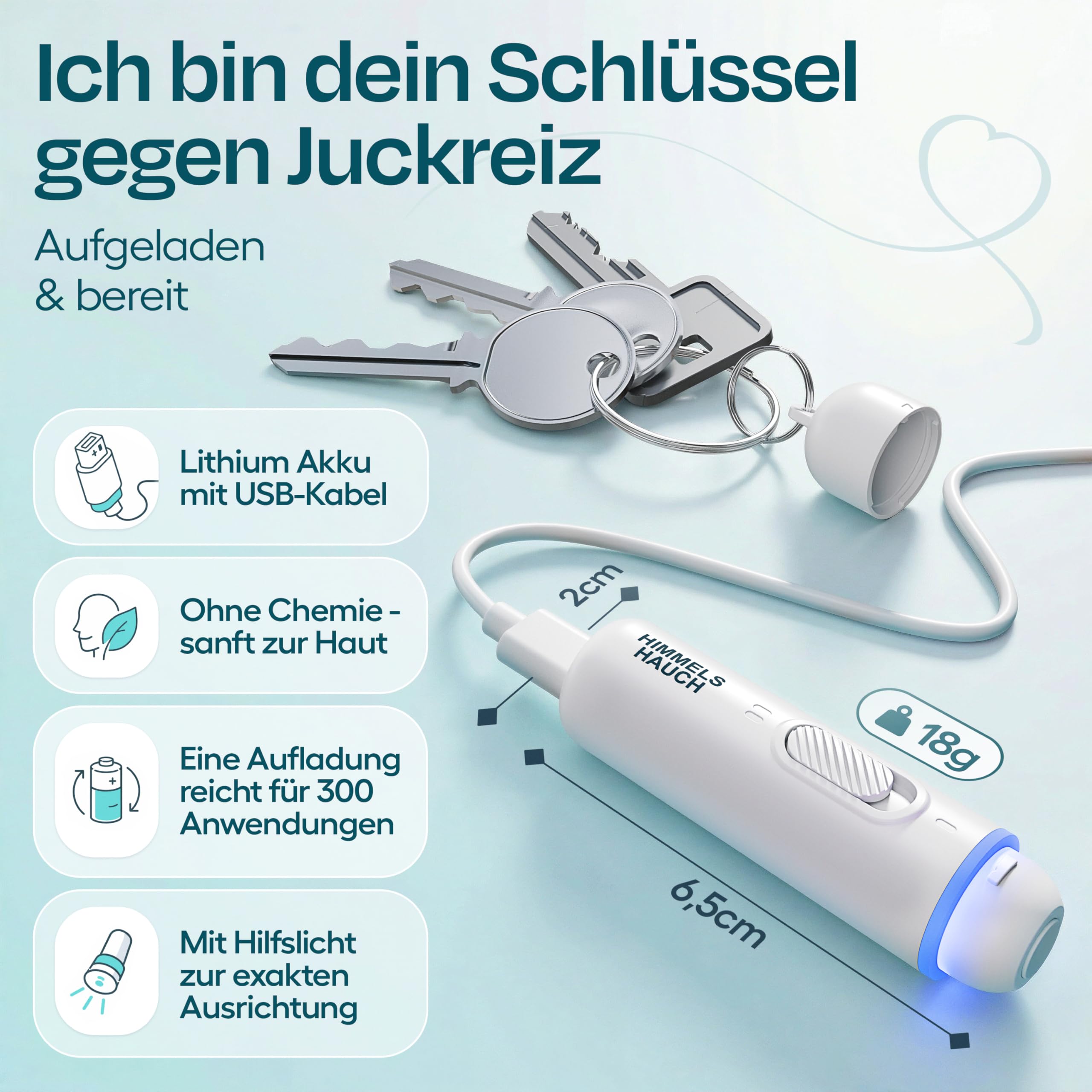 HIMMELSHAUCH MEDICAL Mückenstich Hitzestift | Insektenstichheiler USB C | Elektrischer Stichheiler nach Insektenstichen gegen Wespenstich Gelsenstich Mosquito | Mücken Bite Heat Stift | Mückenstift 2