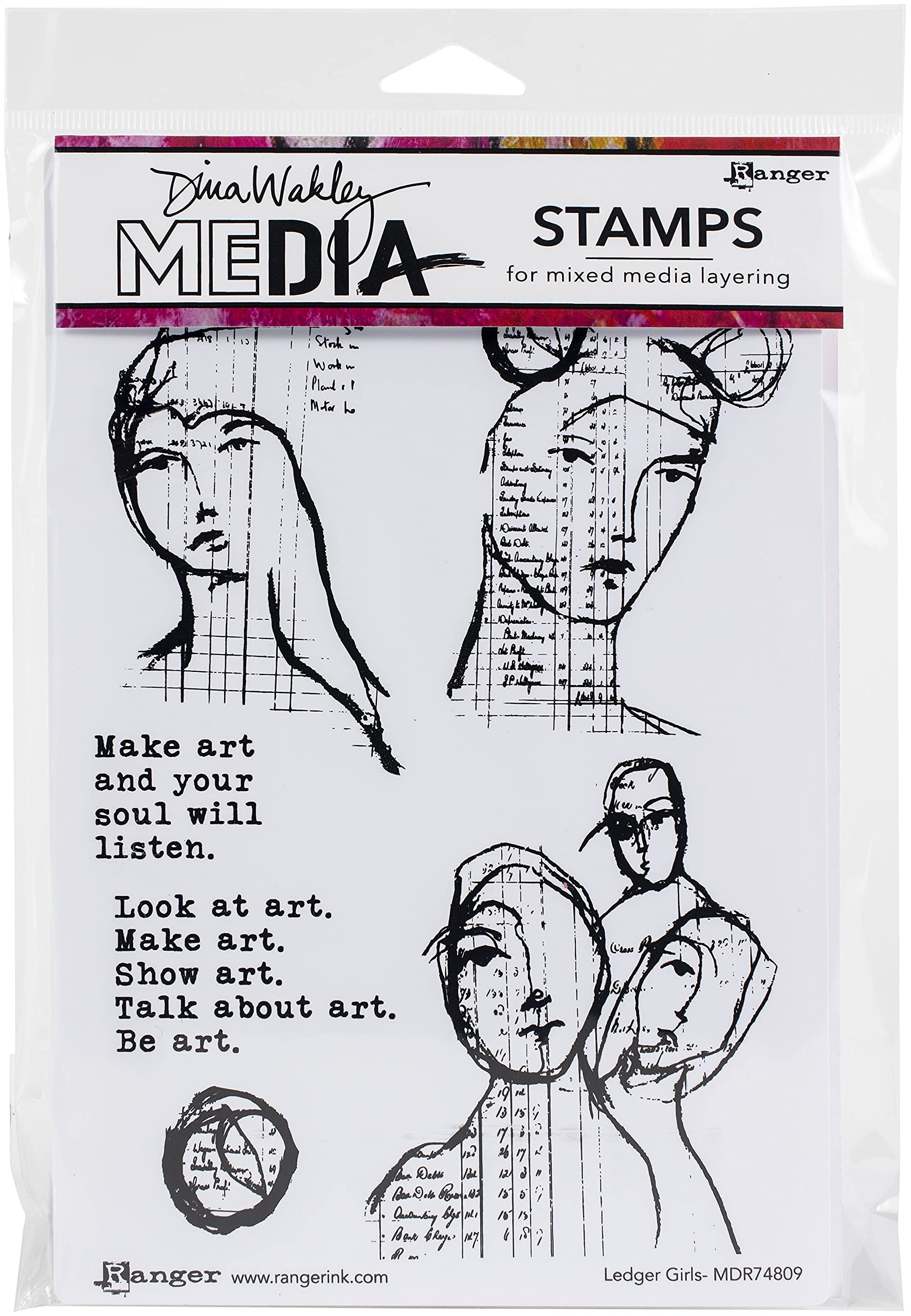 Dina Wakley Media DINA WAKLEY Cling ST LDGR, Ledger Girls