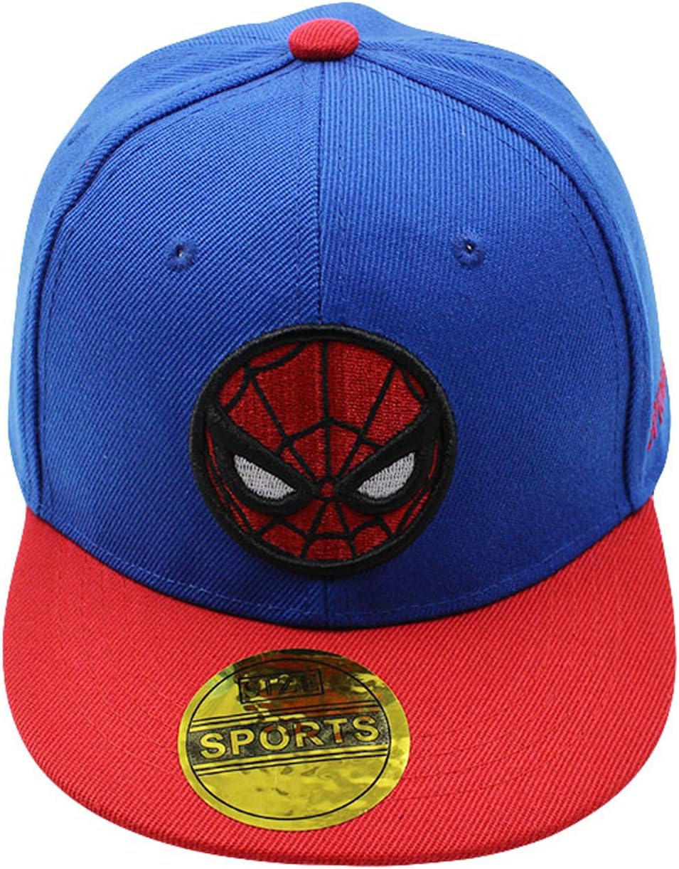 Diluma Kids Spider Man Cartoon Falt Hat Snapback Baseball Cap (Blue): Baby