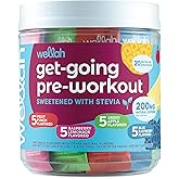 Wellah Get-Going Pre-Workout Variety Pack (20 Stick Packs) - 200mg Natural Caffeine, Stevia-Sweetened, with Citrulline Malate and L-Theanine, & 1000mg of Beta-Alanine