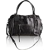 WINSASI Women's Large Tote Bag City Tote Bag Purse with Zipper Women Vegan Leather Hobo Handbags with Adjustable Strap