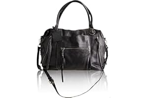 WINSASI Women's Large Tote Bag City Tote Bag Fall Purse with Zipper Women Vegan Leather Hobo Handbags with Adjustable Strap