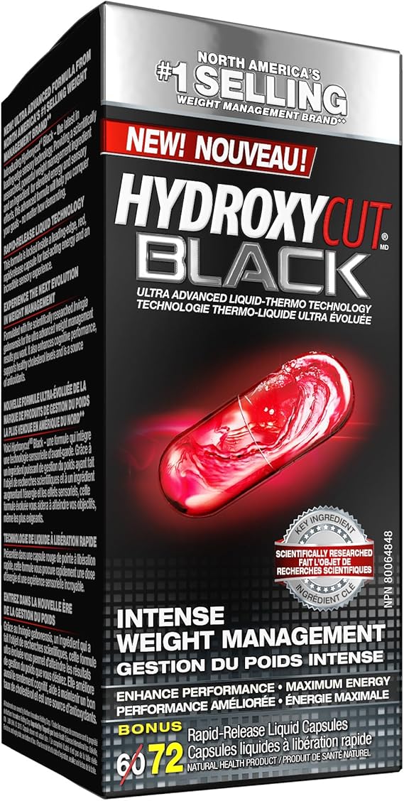 Hydroxycut Black, Weight Management and Thermogenic Supplement, 72