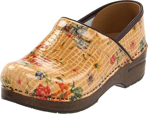 dansko floral clogs