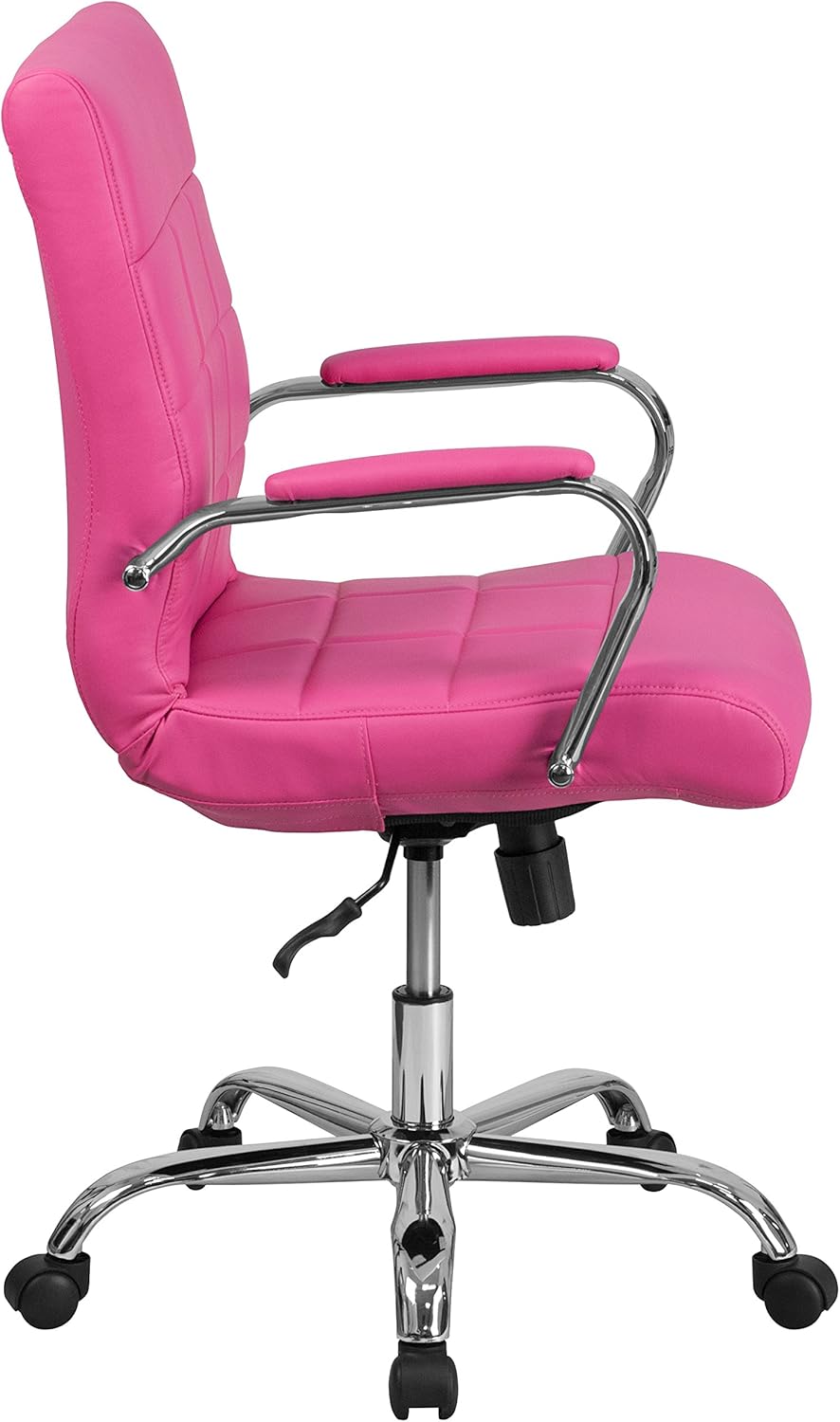 Flash Furniture GO2240PKGG Mid Back Pink Vinyl Executive Swivel