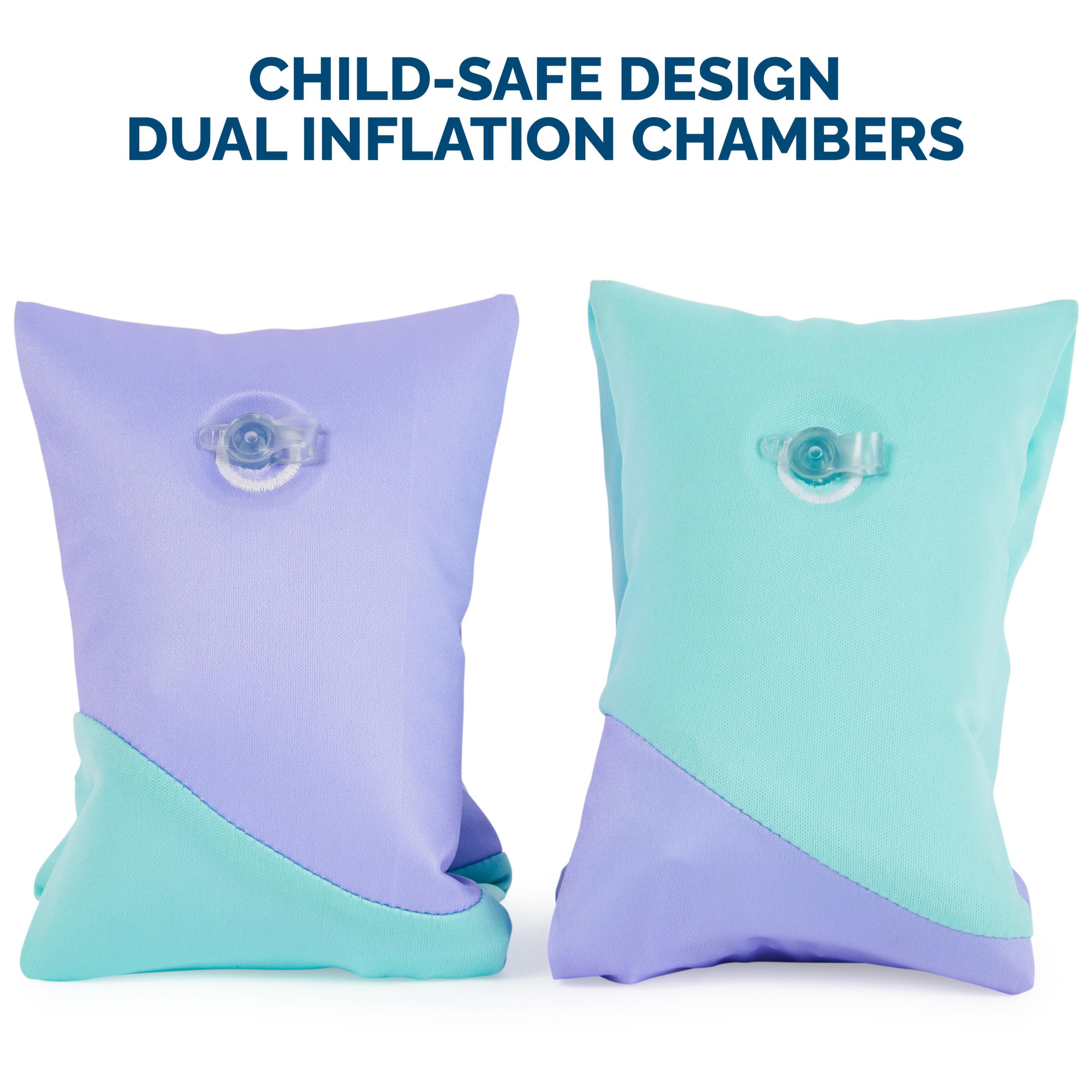 Swimways Soft Swimmies Toddler Floaties, Learn-to-Swim Inflatable Pool Floats & Arm Floaties, Swimming Pool Accessories for Kids Aged 3-5, Purple