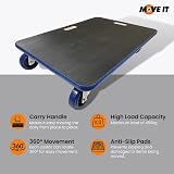 Move It Transport Roller Dolly 450kg Heavy Duty 700x500mm Black view 2