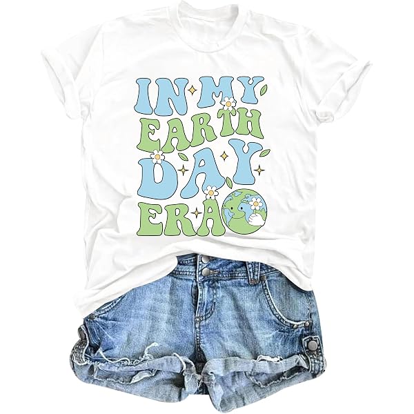 Earth Day Shirts For Women - Funny Environmental Recycling Tee, Positive Vibes Graphic T-Shirt - View #3